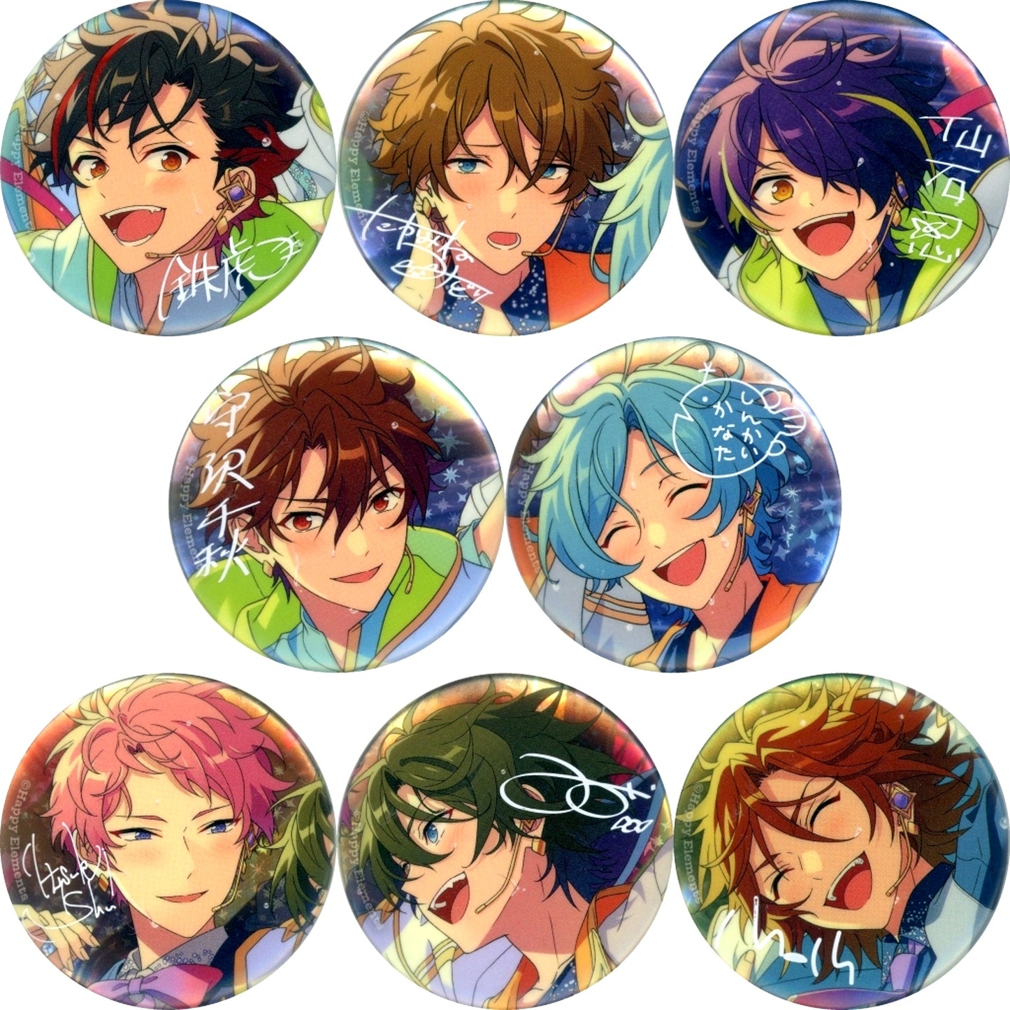 Set of 8 Ensemble Stars ES 10th Anniversary Exhibition Bright me up gracolle CANBA Group F Button [USED]