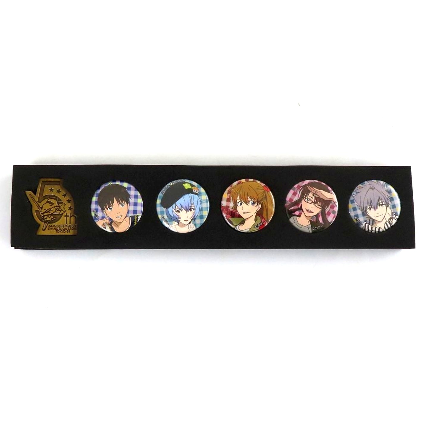 All Characters 5th Anniversary Button & Pins Set Evangelion New Theatrical Edition EVANGELION STORE TOKYO-01 5th Anniversary Event Goods [USED]