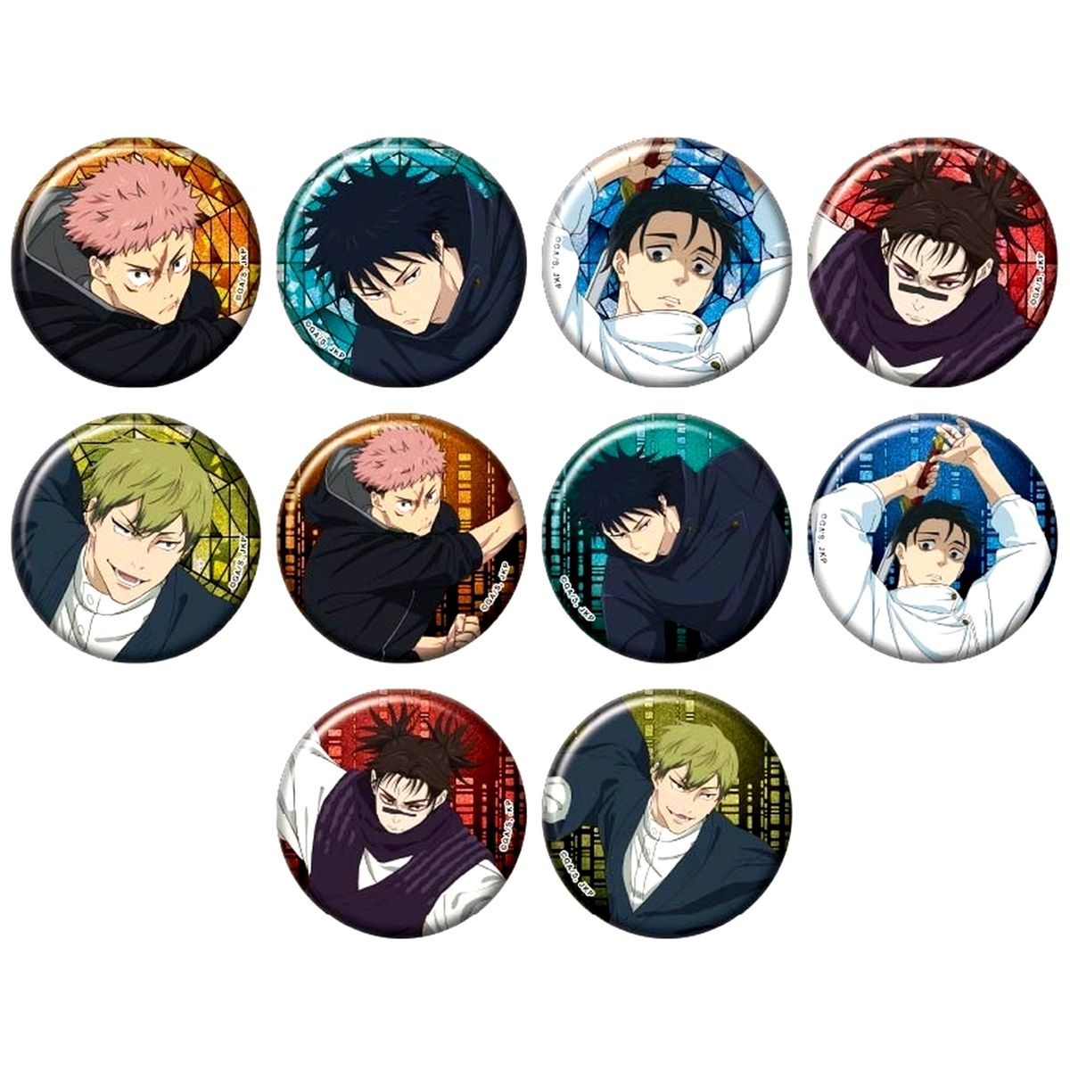 Set of 10 TV Anime Jujutsu Kaisen Lamekira Button Collection 2 [USED]