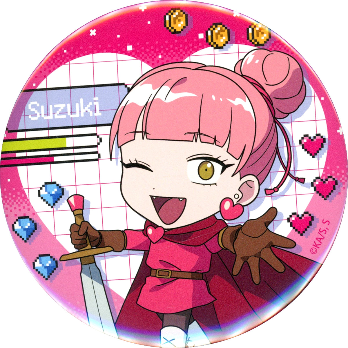 Miyu Suzuki You and I Are Polar Opposites Button Role Playing Game Ver. D-1 Prize Kujibikido Online Kuji [USED]