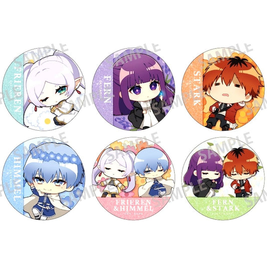 Set of 6 Frieren: Beyond Journey's End Illustration Trading Glitter Button [USED]