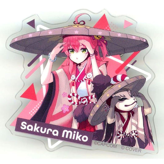 Sakura Miko Virtual YouTuber Holo Live Full Body Ver hololive x Monster Hunter Wilds x CAPCOM CAFE Part 2 Trading Acrylic Badge [USED]
