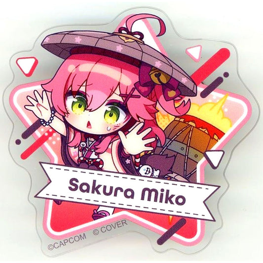 Sakura Miko Virtual YouTuber Holo Live Mini Chara hololive x Monster Hunter Wilds x CAPCOM CAFE Part 2 Trading Acrylic Badge [USED]