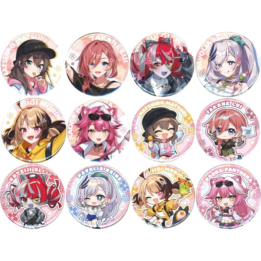 Set of 12 VTuber hololive hololive production official shop in Tokyo Station Random Button hololive TRAVEL Series Vol.3 [USED]