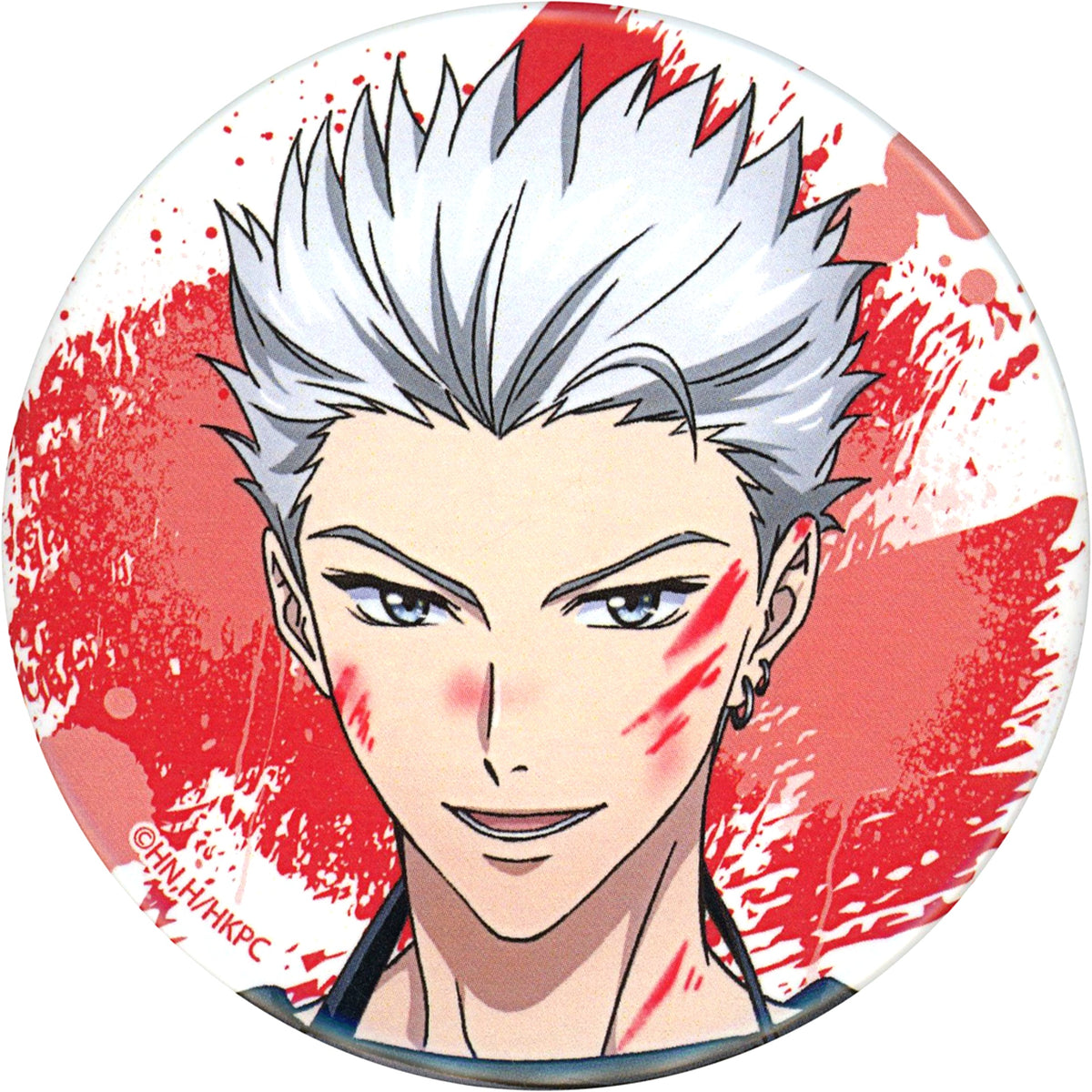 Makoto Kagurazaka Face Close-up Hana-Kimi: For You in Full Blossom Anime Illustration Paint Style Ver. Ichigeki Collection Kuji 75mm Button C Prize Hit Prize [USED]