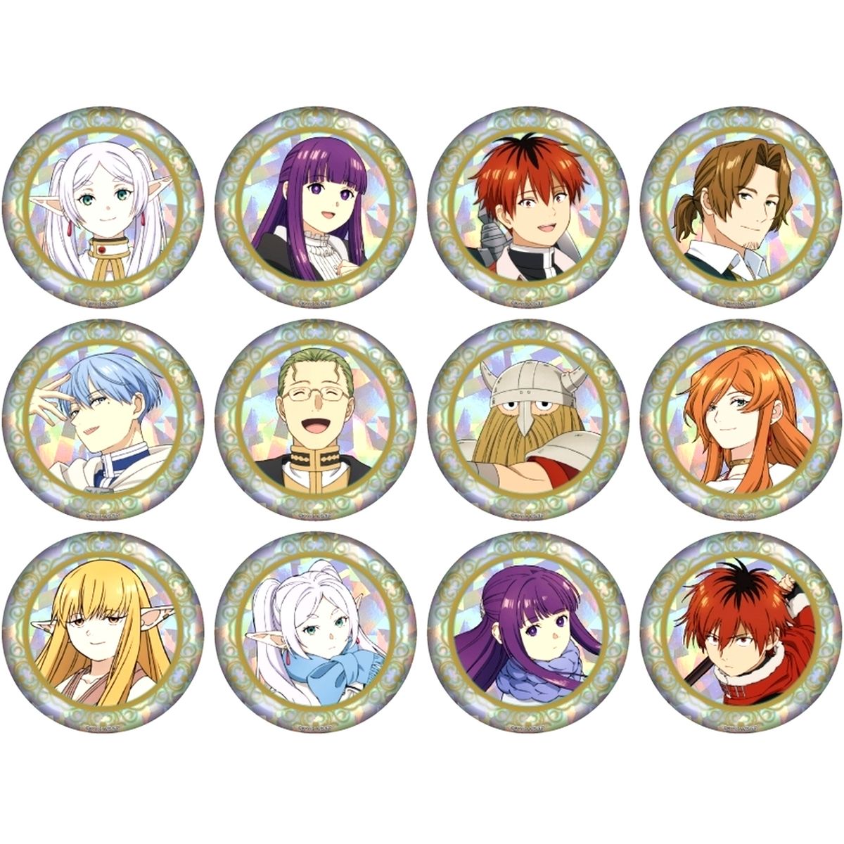 Set of 12 Frieren: Beyond Journey's End Season 2 Trading Hologram Button [USED]