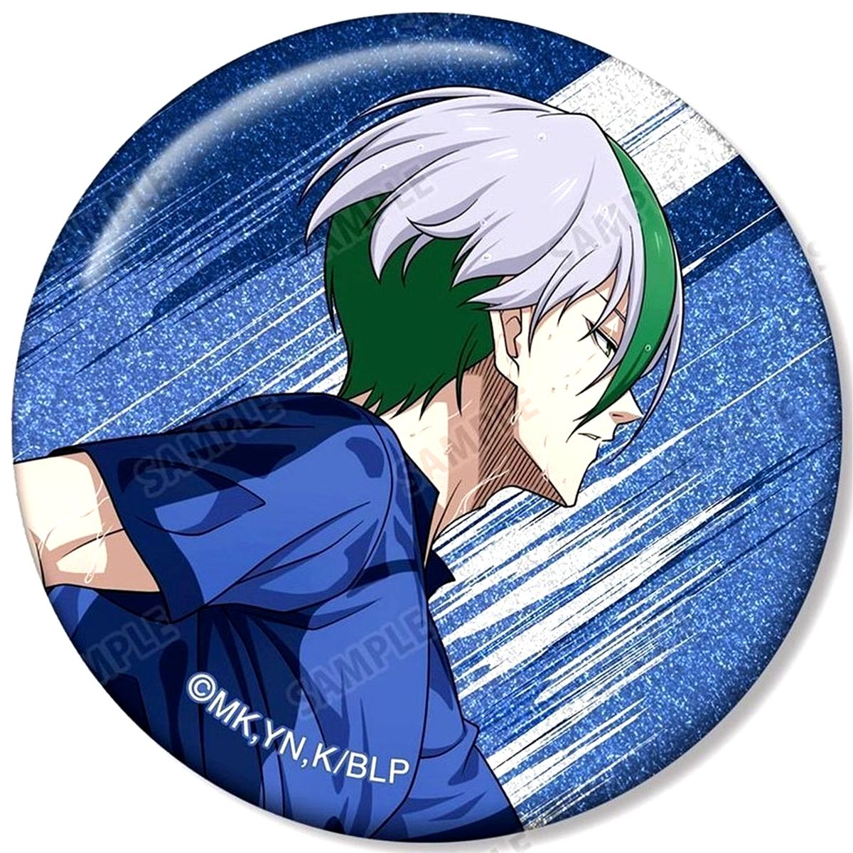 Eita Otoya Blue Lock Trading Glitter Button Upper Body Original Illustration Fighting Back Rain Ver. [USED]