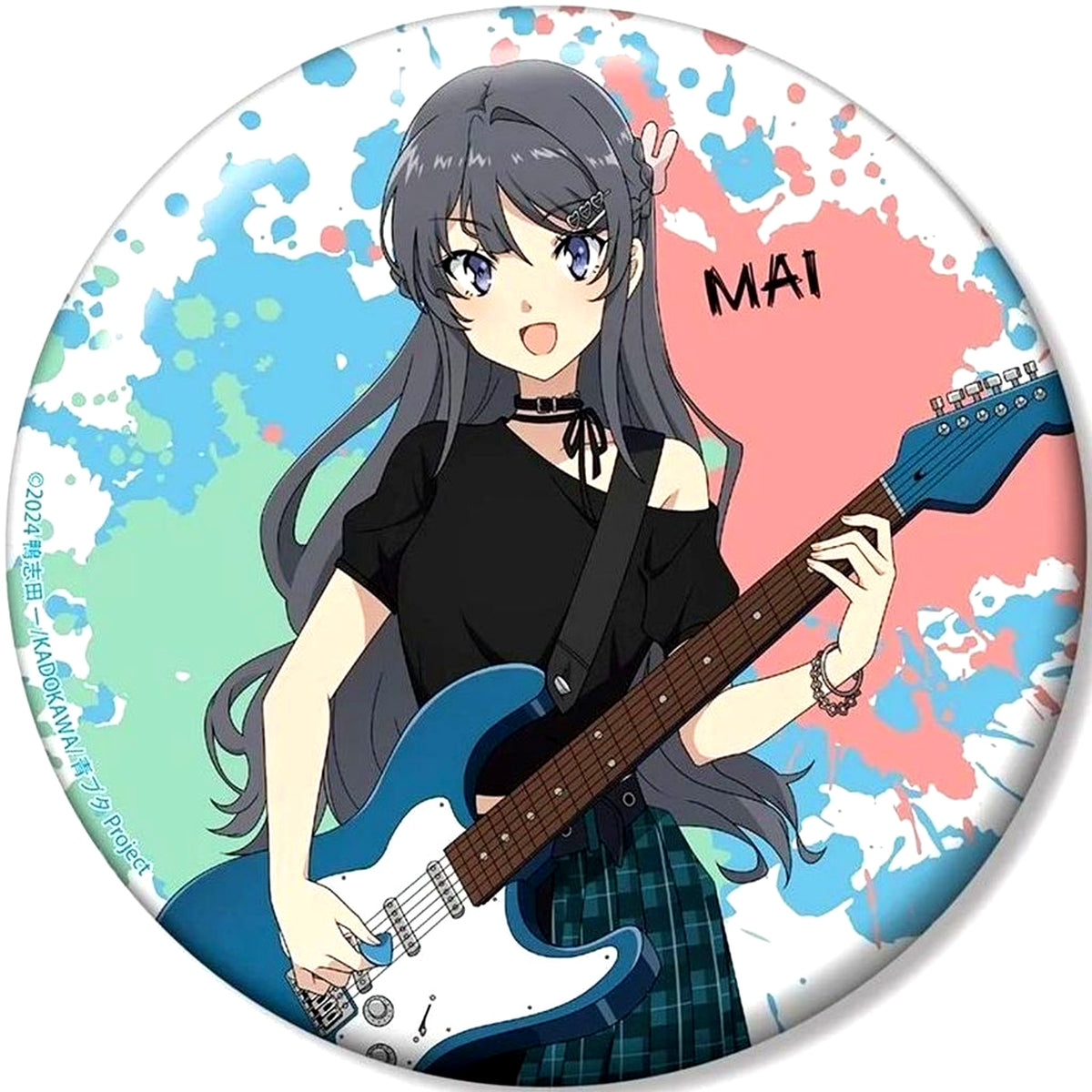 Mai Sakurajima Rascal Does Not Dream Series Illustration Guitar Performance Ver. 100mm Button POP UP SHOP in TOWER RECORDS in 2026 [USED]