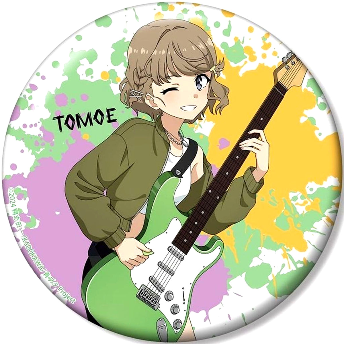 Tomoe Koga Rascal Does Not Dream Series Illustration Guitar Performance Ver. 100mm Button POP UP SHOP in TOWER RECORDS in 2026 [USED]