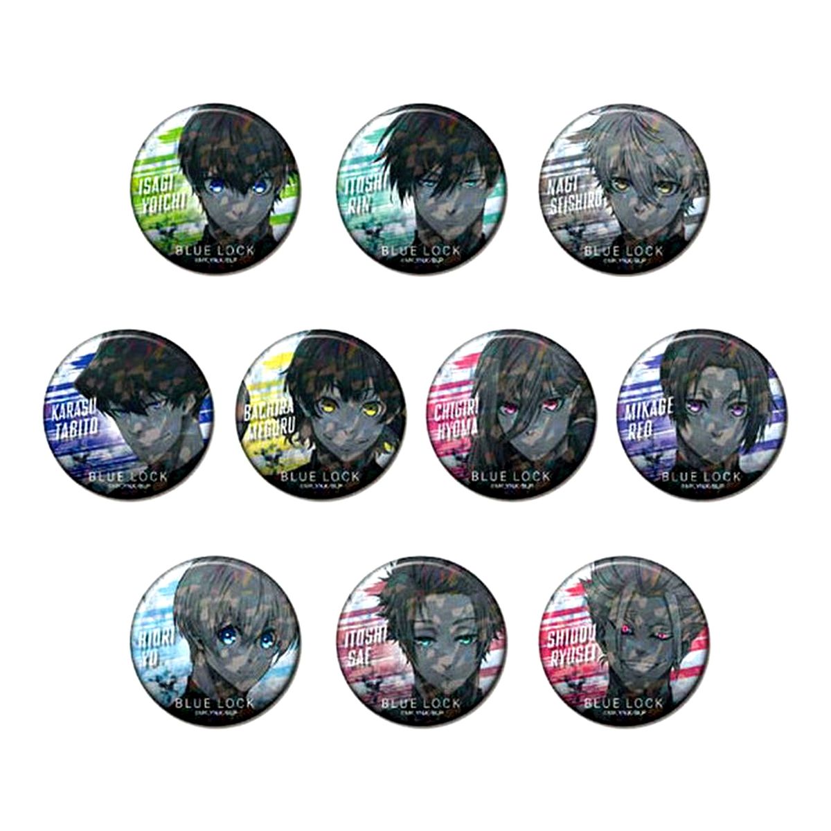 Set of 10 Blue Lock Kiratto Button Retakore [USED]