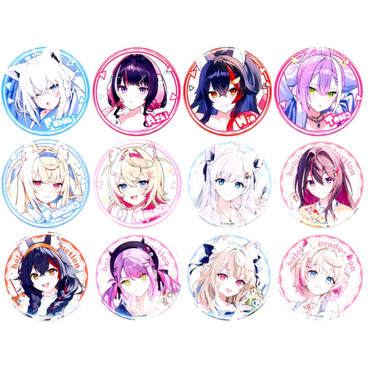 Set of 12 VTuber hololive x Lawson Campaign Button [USED]