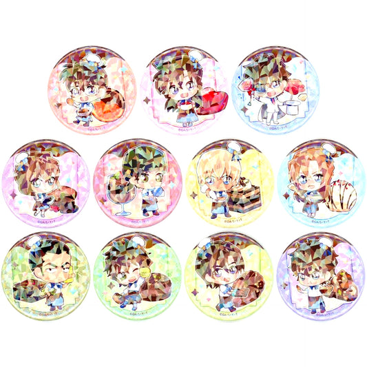 Set of 11 Detective Conan Trading Hologram Button Chocolatier AnimeJapan 2026 [USED]