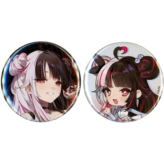 Set of 2 Yorumi Rena, SMC Group Virtual YouTuber Nijisanji ROUND1 Button Set [USED]