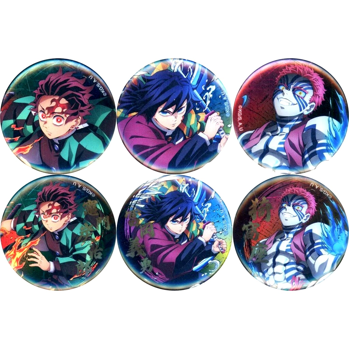 Set of 6 Demon Slayer: Kimetsu no Yaiba Random Button AnimeJapan 2026 Goods [USED]