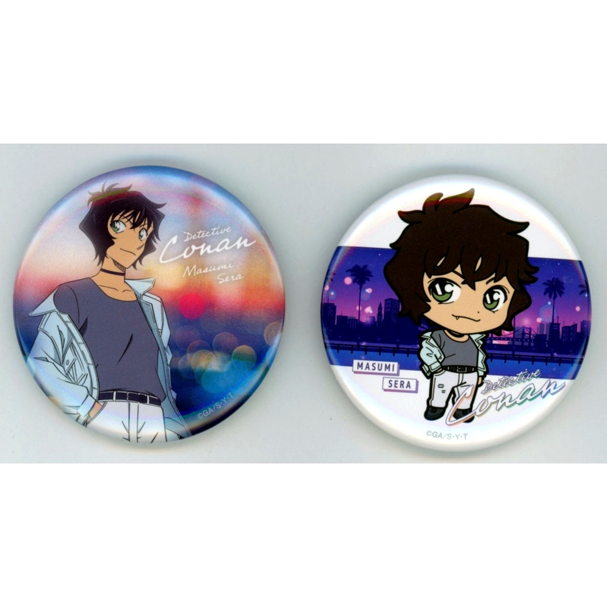 Masumi Sera I Prize Button Set Detective Conan Neo City Pop Sega Lucky Kuji [USED]