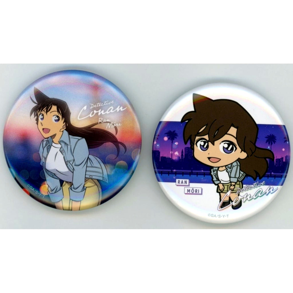 Ran Mouri I Prize Button Set Detective Conan Neo City Pop Sega Lucky Kuji [USED]