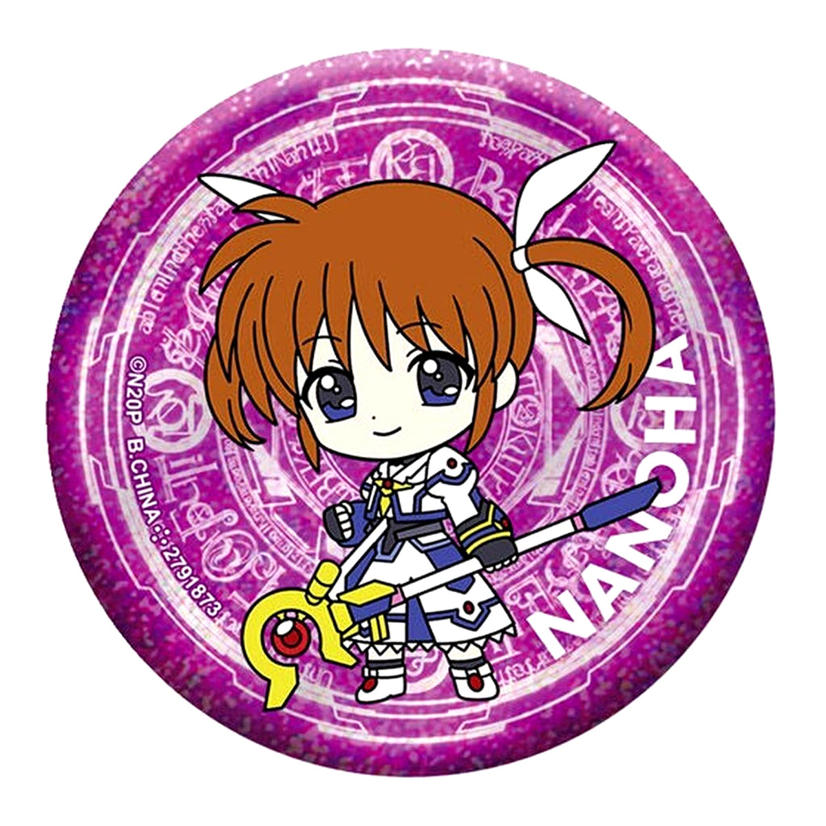 Nanoha Takamachi Magical Girl Lyrical Nanoha Hologram Button Assort Collection C Prize [USED]