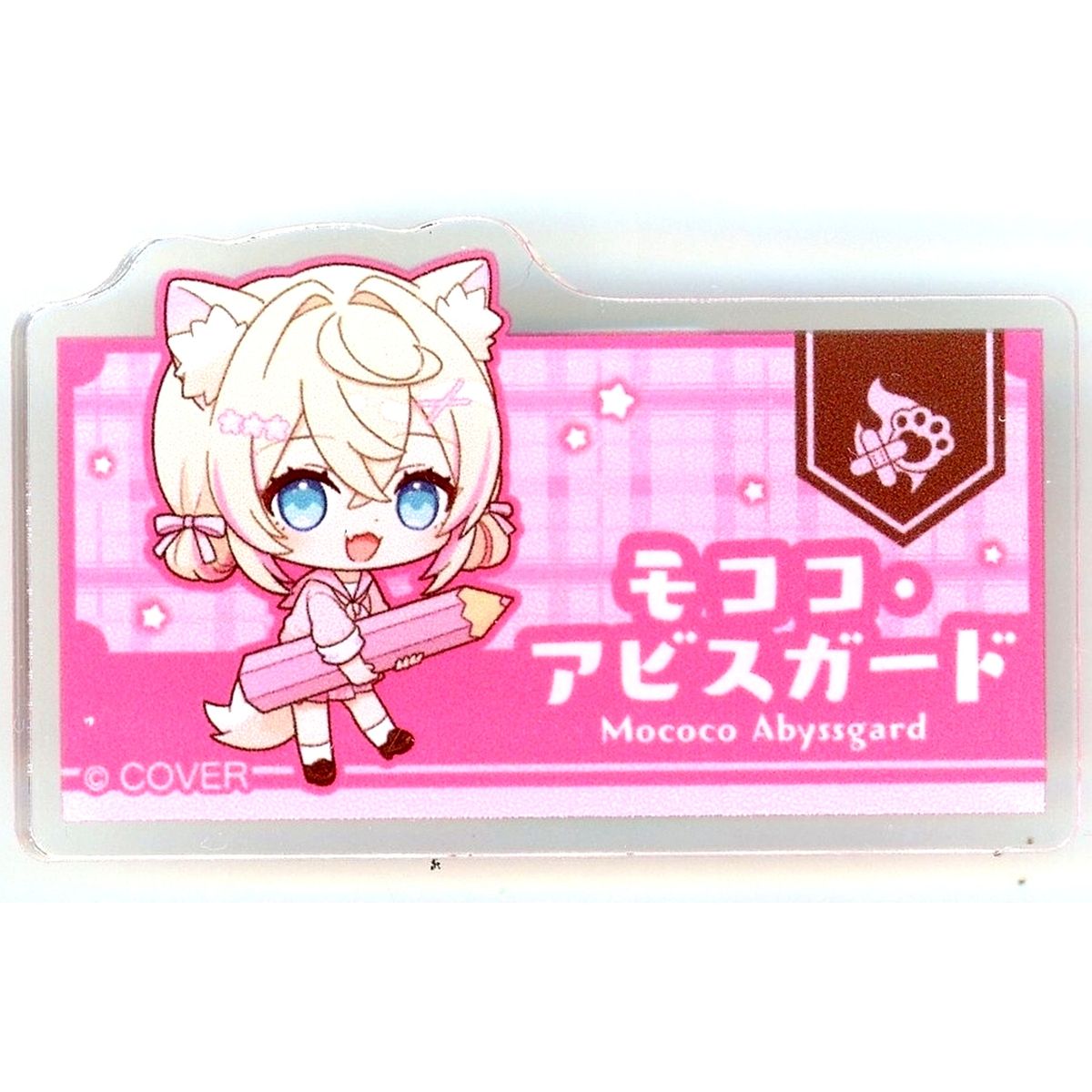 Mococo Abyssgard Virtual YouTuber Holo Live Trading Name Badge Spring Color hololive Academy x SWEETS PARADISE [USED]