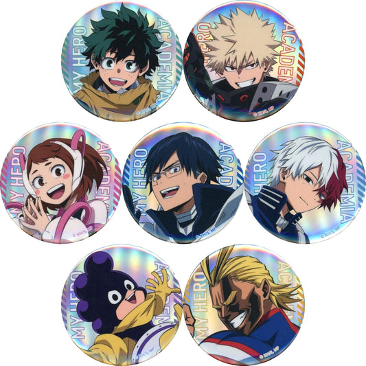Set of 7 My Hero Academia NESTA RESORT KOBE PLAY NESTA! Aurora Round Button [USED]