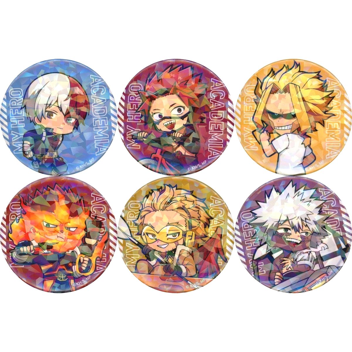 Set of 6 My Hero Academia Nesta Resort Kobe PLAY NESTA with My Hero Academia Mini Chara Ramune Button C [USED]
