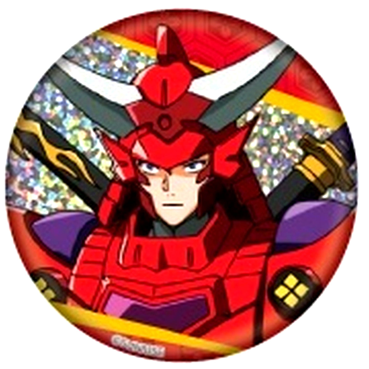Gai No.6 Yoroi-Shinden Samurai Troopers Ronin Warriors Trading Hologram Button [USED]