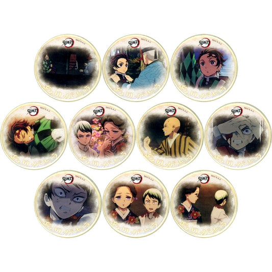 Set of 10 Tanjiro Kamado Ambition Arc Demon Slayer: Kimetsu no Yaiba x ufotable Cafe x Machi Asobi Cafe Complete Series Rebroadcast Collaboration Cafe Musunda En Bonds We've Tied Part 2 Theme Tanjiro and the Demons 2nd Term Thanks Random 57mm Button [USED