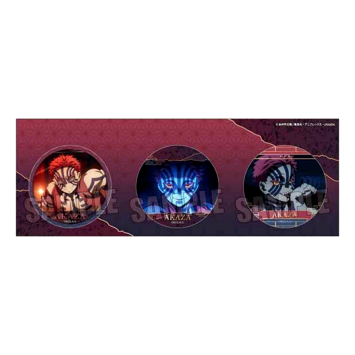 Akaza Demon Slayer: Kimetsu no Yaiba Button Set [USED]