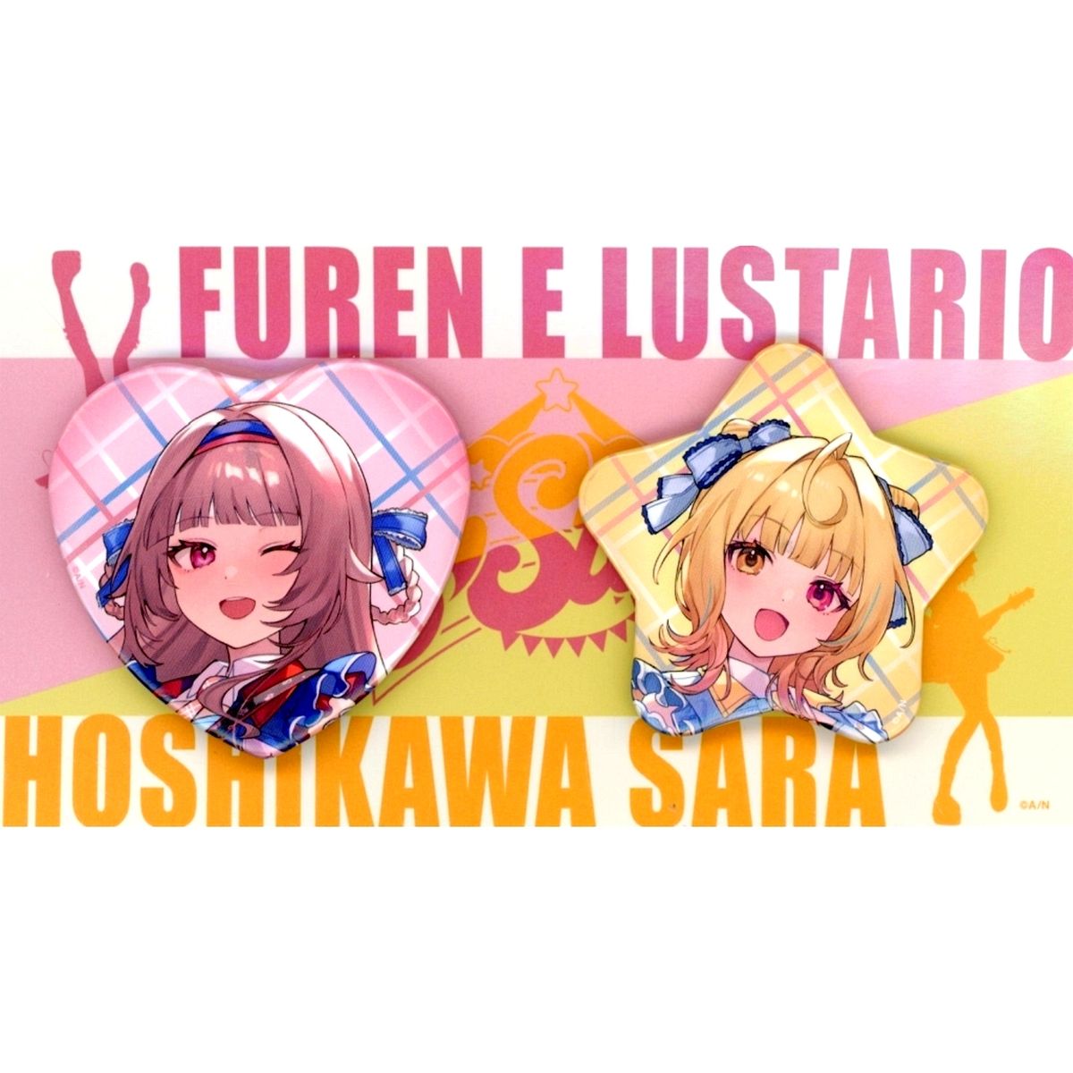 Hoshikawa Sara Furen E Lustario Virtual YouTuber Nijisanji Button Set We're E Star!! [USED]