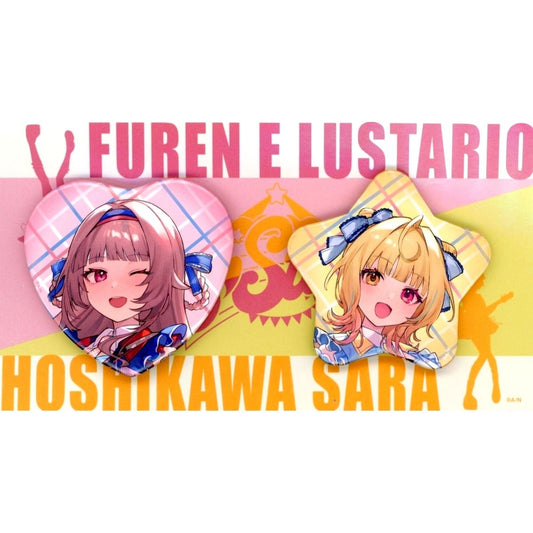 Hoshikawa Sara Furen E Lustario Virtual YouTuber Nijisanji Button Set We're E Star!! [USED]