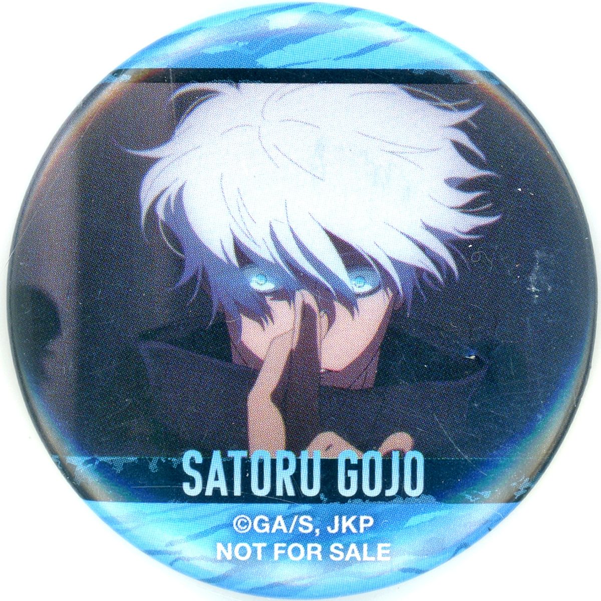 Satoru Gojo A Jujutsu Kaisen Bikkurapon! 5th Anniversary x Muten Kura Sushi Bikkura Pon! Button [USED]