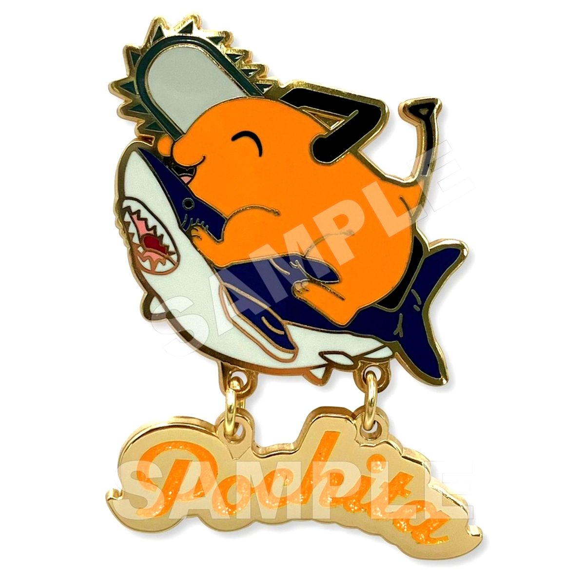 Pochita Chainsaw Man the Movie: Reze Arc Swaying Collection Pin Badge [USED]