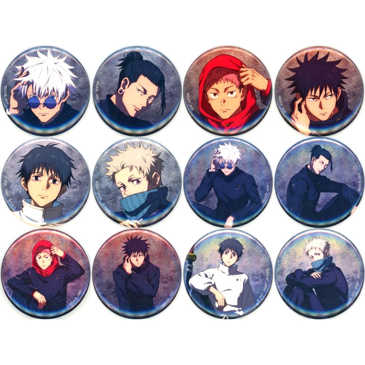 Set of 12 Jujutsu Kaisen PLAZA in Loft Trading Button The Wall [USED]