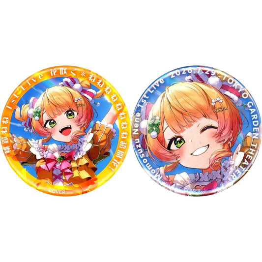 Set of 2 Momosuzu Nene Virtual YouTuber Holo Live 1st Live Rise Up NENENENENENENENE Full Flourish! Random Button [USED]