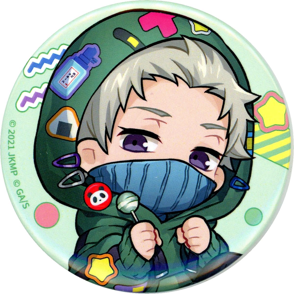 Toge Inumaki Movie Jujutsu Kaisen 0 Button Marukuji 5th Anniversary Decora Parka Shokichi-8 [USED]