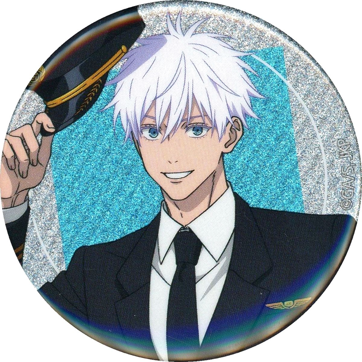 Satoru Gojo Jujutsu Kaisen 5th Anniversary x Haneda Airport Garden Trading Button No Logo [USED]