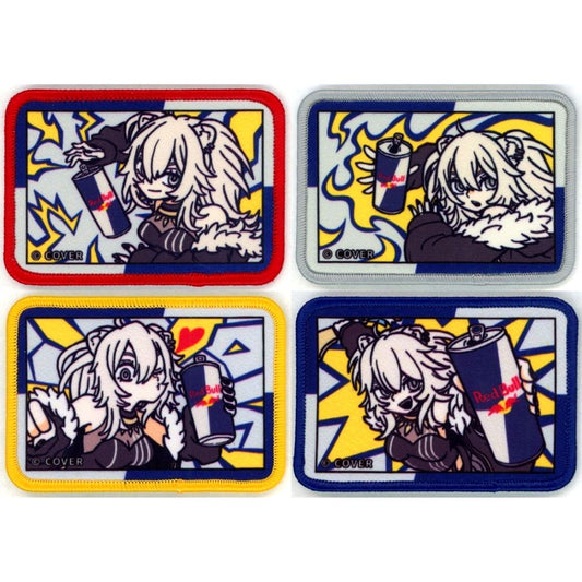 Set of 4 Shishiro Botan x Red Bull Virtual YouTuber Holo Live Pin Patch 7-Eleven Exclusive Target Item Purchase Bonus [USED]