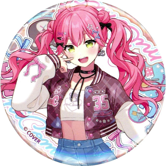 Sakura Miko Virtual YouTuber Holo Live miComet x Karaoke Shop JOYSOUND Trading Button Full Body Ver. Stadium Jacket Ver. [USED]