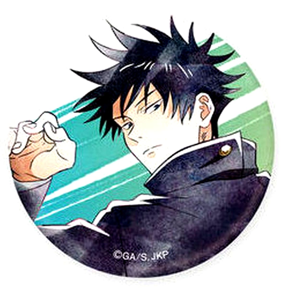Megumi Fushiguro Profile With Hand Jujutsu Kaisen: Shibuya Incident Chara Badge Collection Art-Pic Button 5th Anniversary Goods [USED]