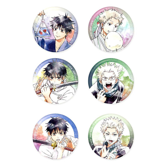 Set of 6 Jujutsu Kaisen 0 Movie Chara Badge Collection Button Art-Pic 5th Anniversary Goods [USED]