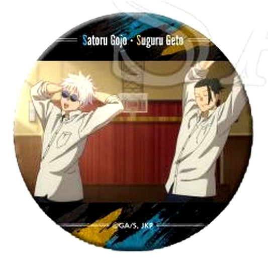 Satoru Gojo & Suguru Geto Stretching Jujutsu Kaisen: Hidden Inventory/Premature Death Memorable Scene Button Collection Strongest Duo Ver. [USED]