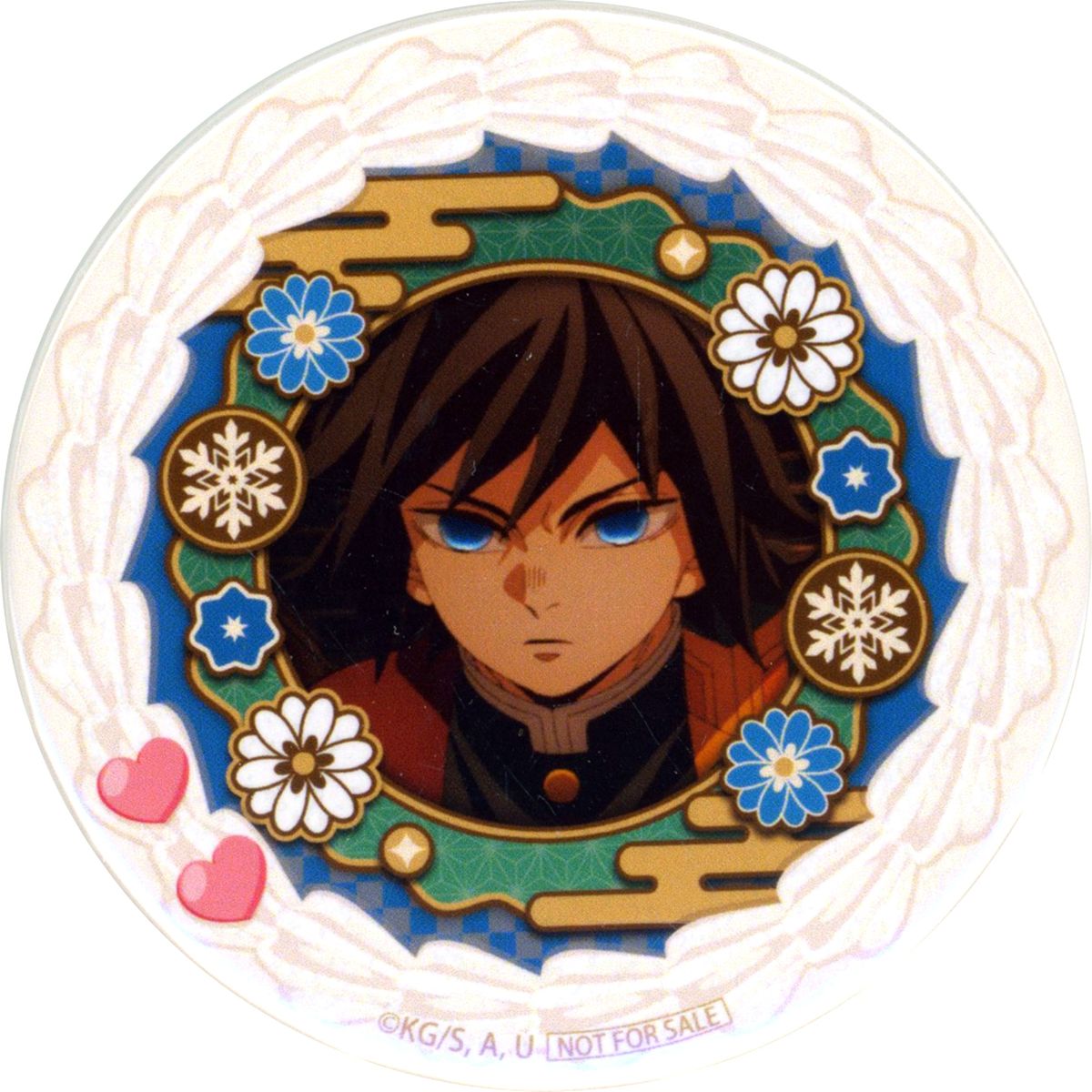 Giyu Tomioka Original Button Demon Slayer: Kimetsu no Yaiba x Purirooru Xmas Puri Cake 2025 Purchase Bonus [USED]