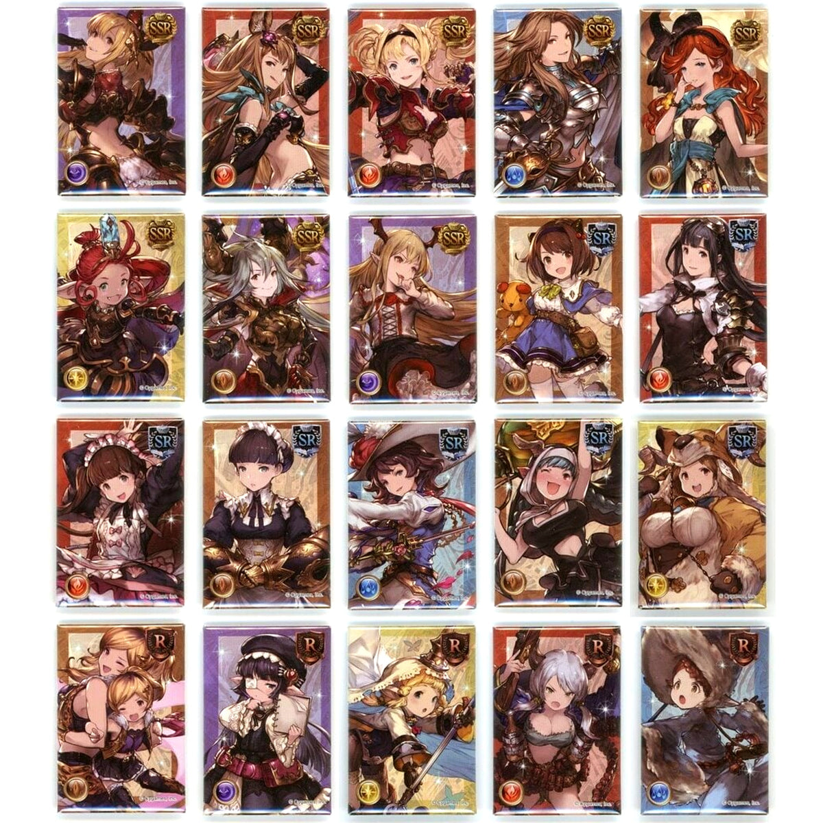Set of 20 Granblue Fantasy Trading Button Vol.2 [USED]