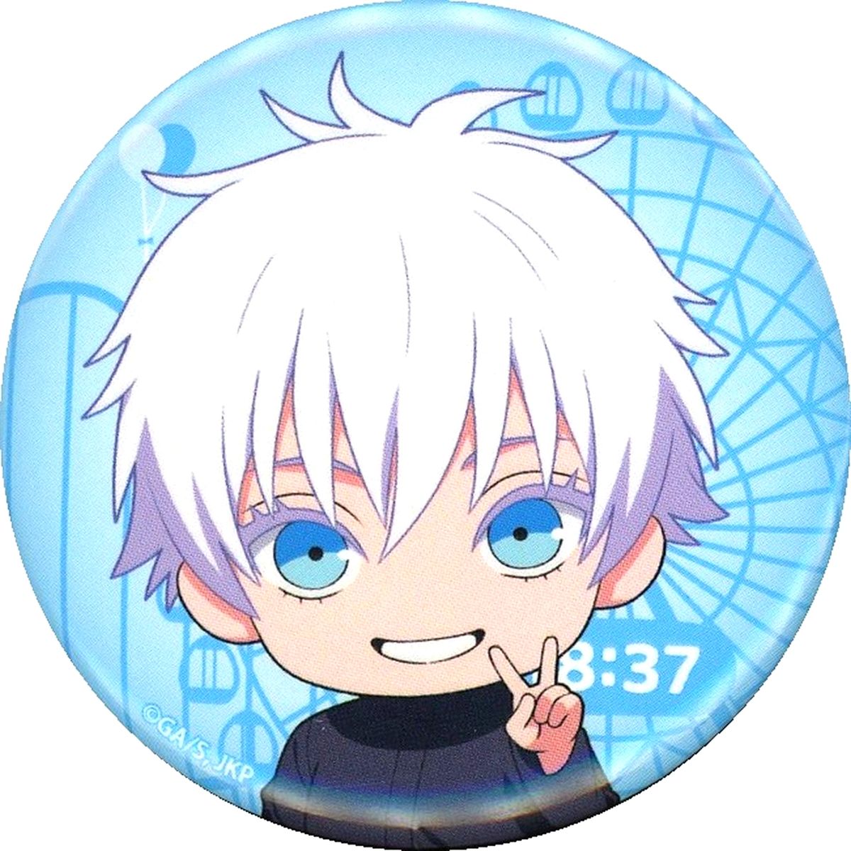 Satoru Gojo Teacher Jujutsu Kaisen Button Peace Ver. Anime JUJUTSU KAISEN 5th Anniversary x Yokohama Cosmo World / YOKOHAMA AIR CABIN 2026 [USED]