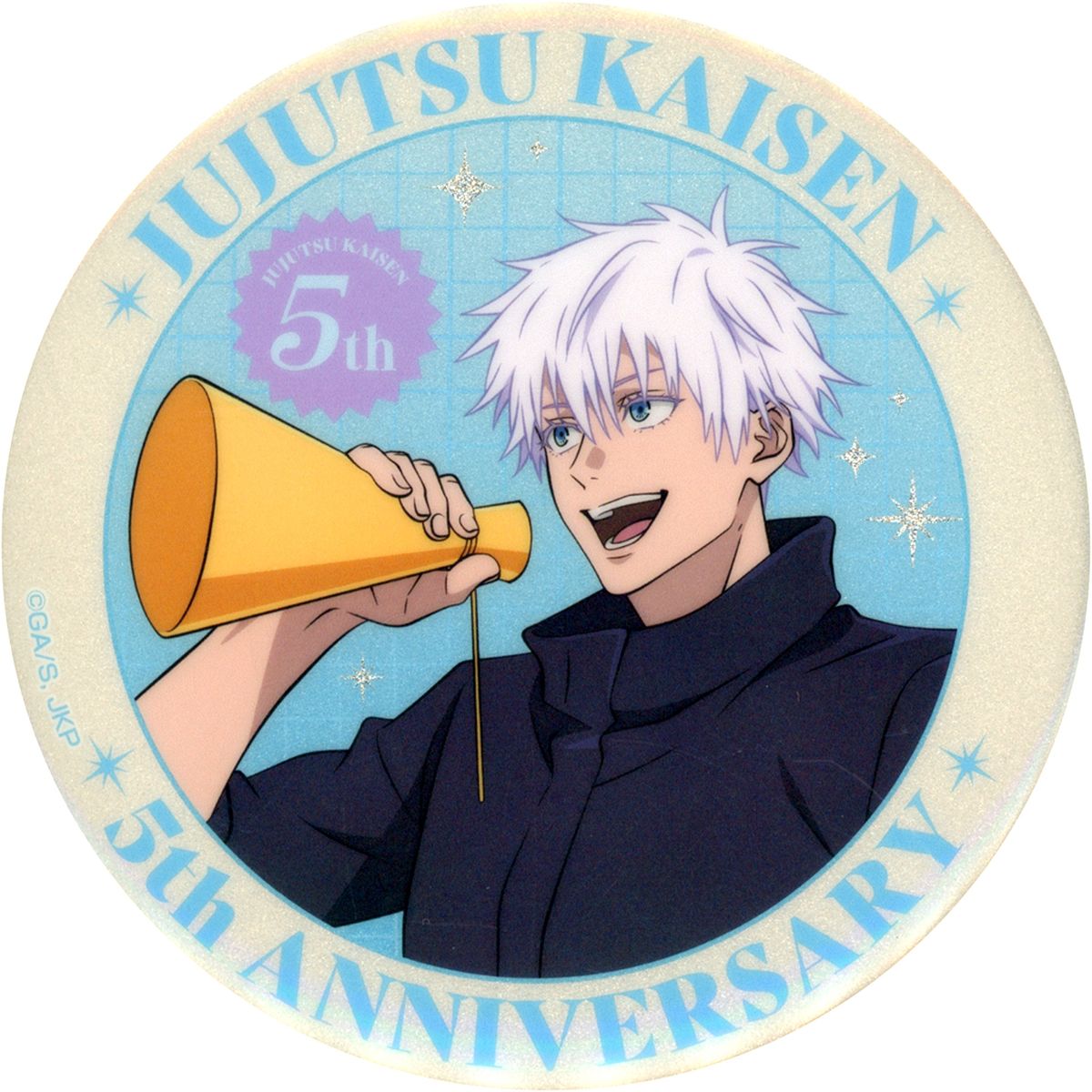 Satoru Gojo Framed Original Illustration Button Jujutsu Kaisen Sega Lucky Kuji 5th Anniversary SPECIAL DAY! J Prize [USED]