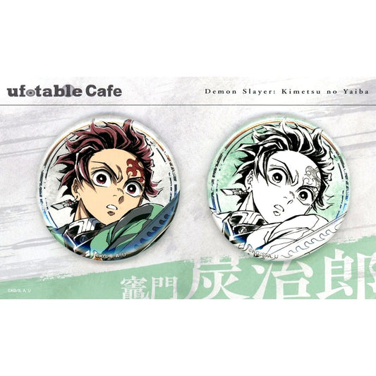 Tanjiro Kamado Demon Slayer: Kimetsu no Yaiba Cafe Kuji Pair Button B Up Illustration C Prize ufotable CHARACTERS Cafe x ufotable Cafe x Machi Asobi CAFE [USED]
