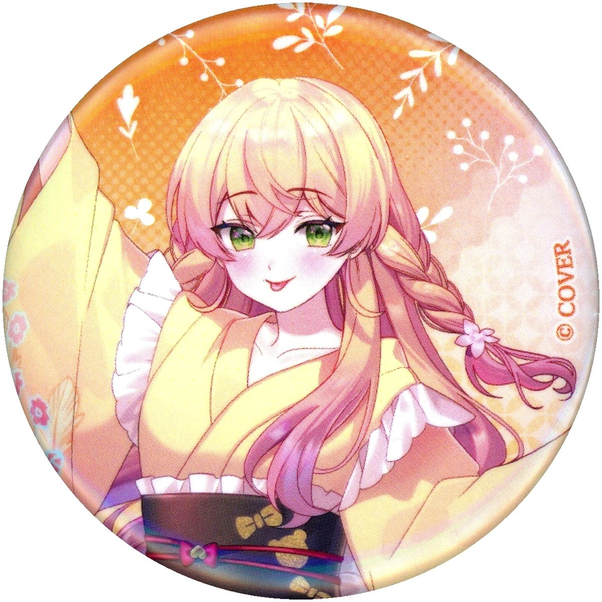 Momosuzu Nene Yukata Ver. Virtual YouTuber Holo Live Gokurakuyu / RAKU SPA Collab Vol. 9: Furo Life Healing Hot Spring Journey Hitomeguri Trading Button [USED]