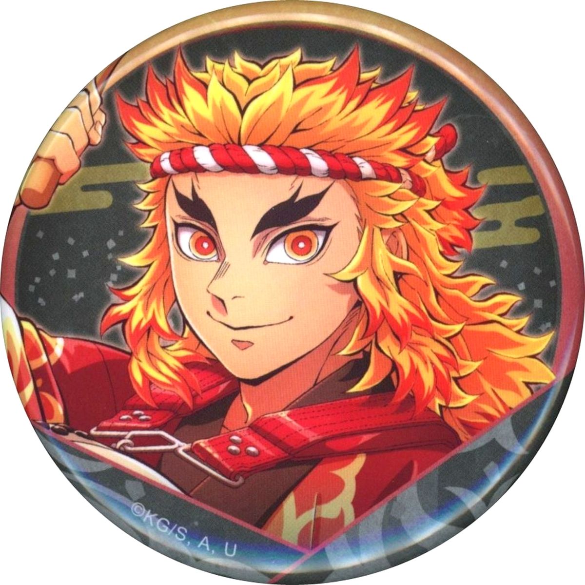 Kyojuro Rengoku Demon Slayer: Kimetsu no Yaiba x Tokushima Awa Odori 2026 in ufotable CINEMA / ufotable CAFE Tokushima / Machi Asobi CAFE Bizan Random Button [USED]