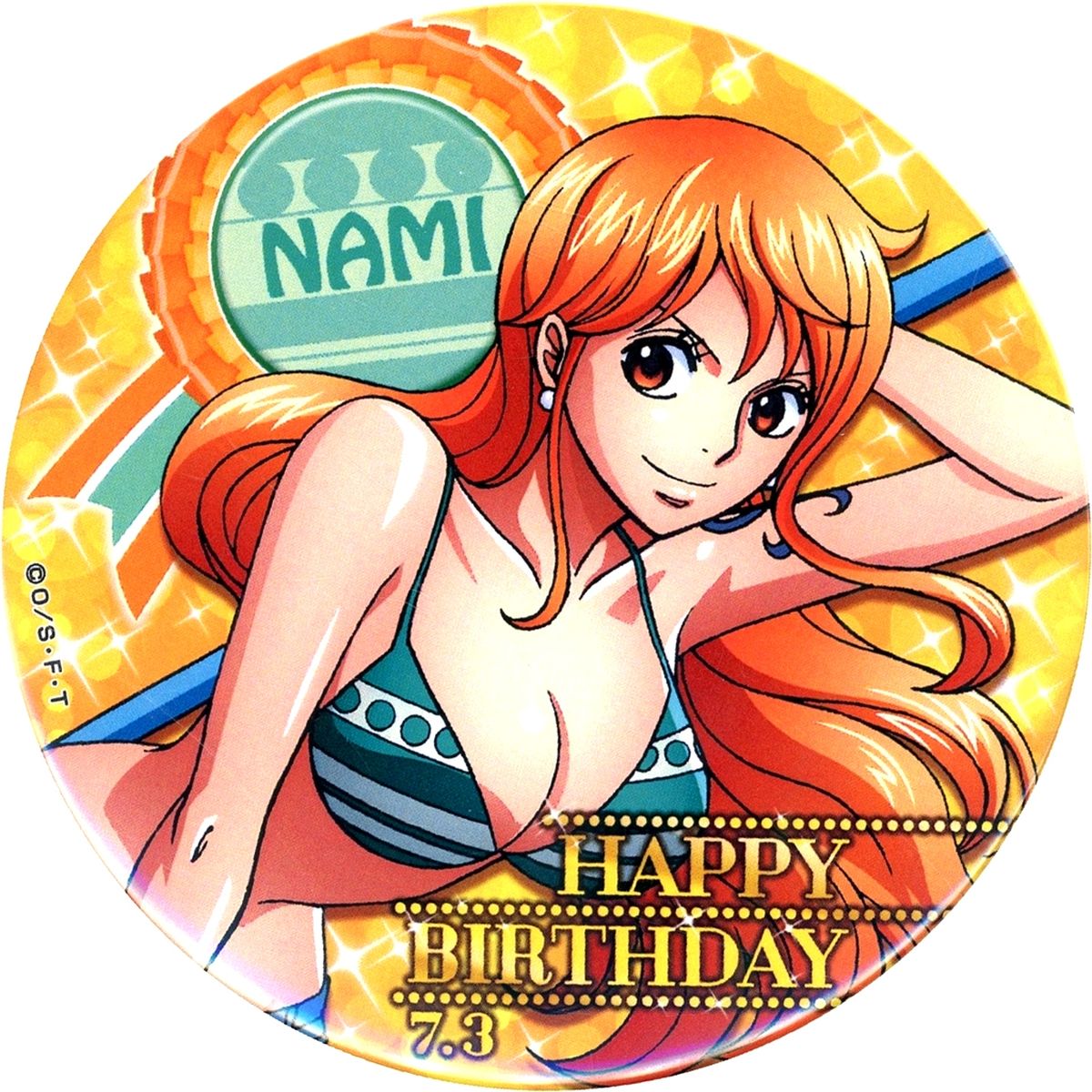 Nami One Piece Birthday Vol.2 2018 Straw Store Limited Button [USED]
