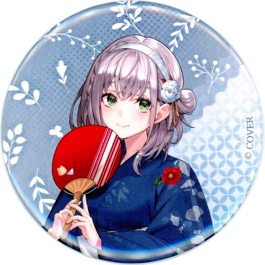 Shirogane Noel Yukata Ver. Virtual YouTuber Holo Live Gokurakuyu and RAKU SPA Collaboration Vol. 9 Furo Life Healing Hot Spring Tour: Futameguri Trading Button [USED]