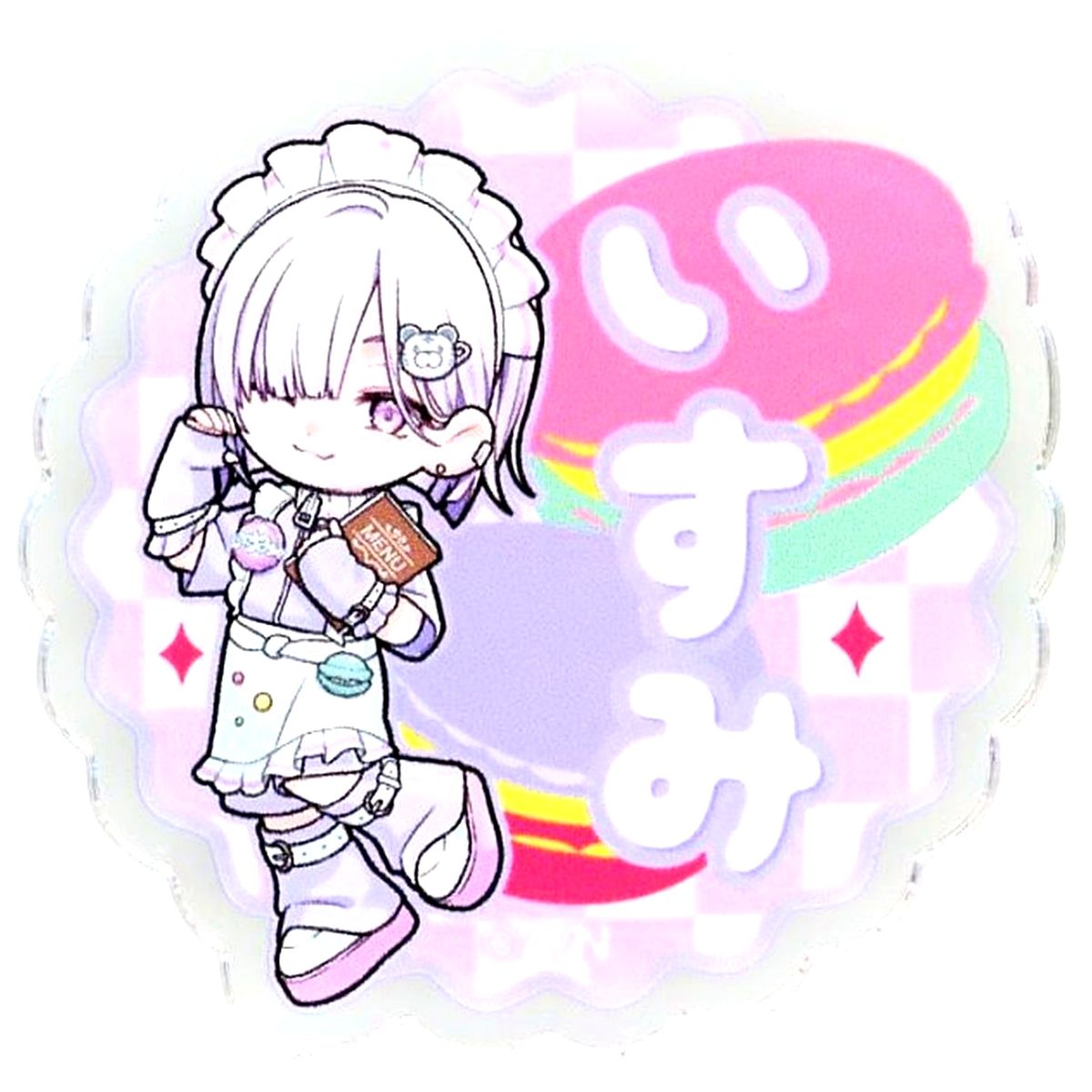 Shirose Isumi Virtual YouTuber Nijisanji Acrylic Name Badge NIJISANJI CAFE in SWEETS PARADISE Vol 16 [USED]
